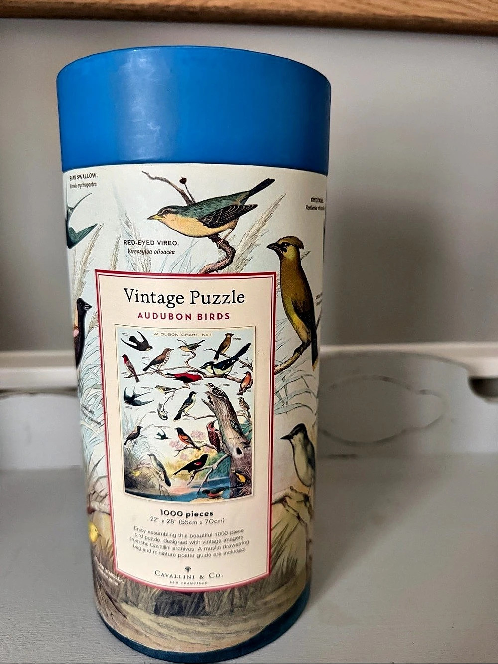 Cavallini & Co. Audubon Birds Vintage Puzzle. 1000-Piece Bird Puzzle